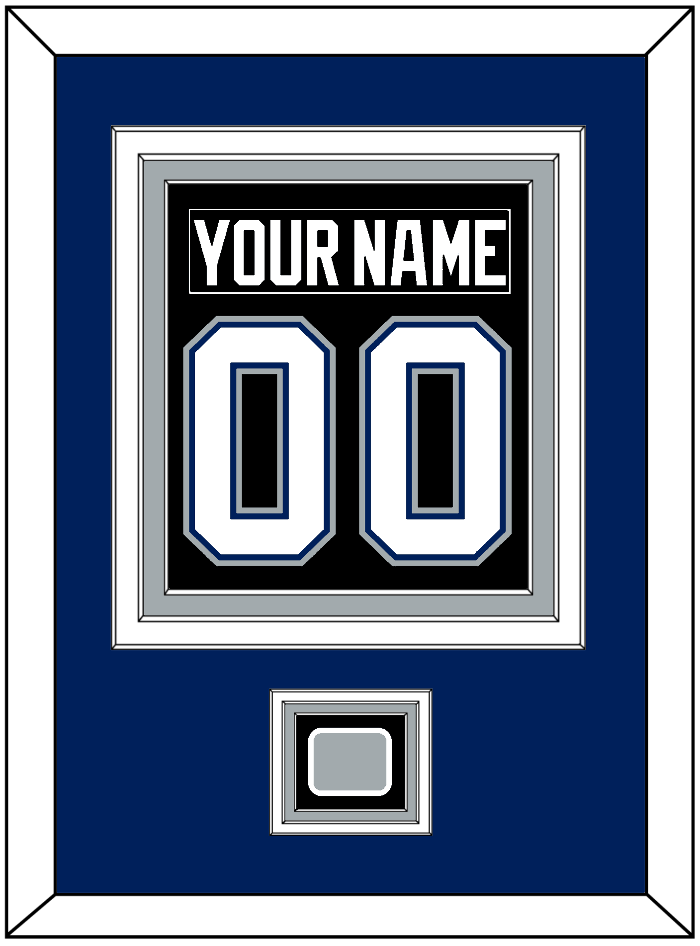 Tampa Bay Nameplate & Number (Back) Combined With 2004 Stanley Cup Finals Patch - Road Black (2001-2007) - Premier Tier 2
