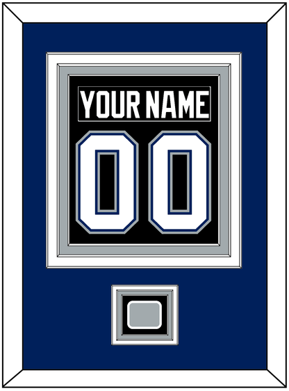 Tampa Bay Nameplate & Number (Back) Combined With 2004 Stanley Cup Finals Patch - Road Black (2001-2007) - Premier Tier 2