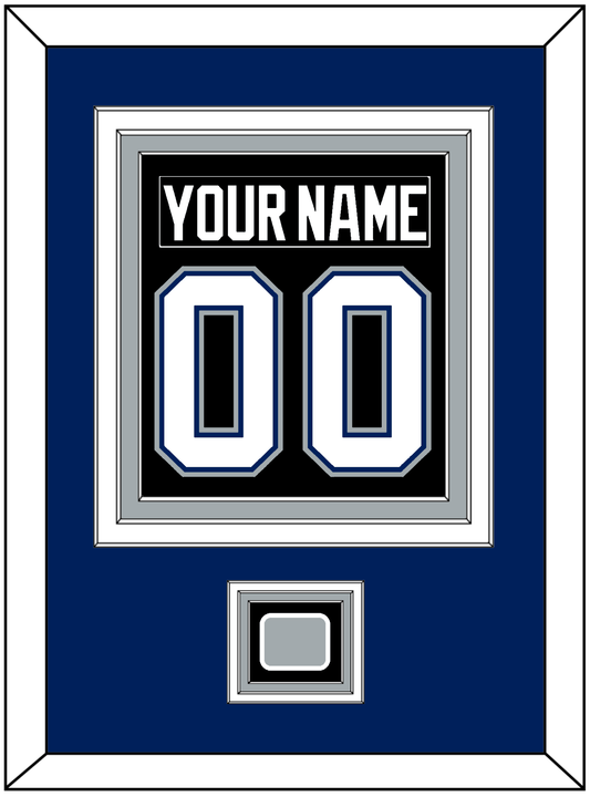 Tampa Bay Nameplate & Number (Back) Combined With 2004 Stanley Cup Finals Patch - Road Black (2001-2007) - Premier Tier 2