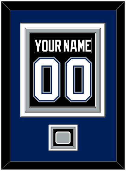 Tampa Bay Nameplate & Number (Back) Combined With 2004 Stanley Cup Finals Patch - Road Black (2001-2007) - Premier Tier 2