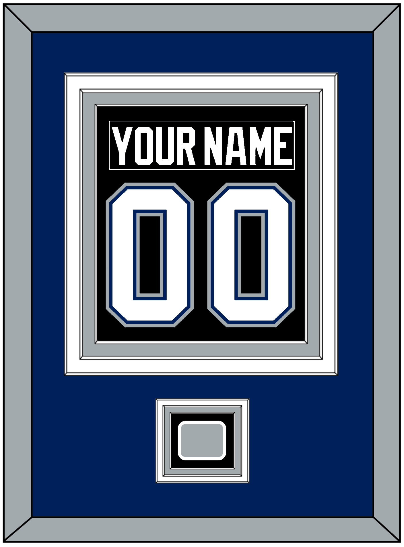 Tampa Bay Nameplate & Number (Back) Combined With 2004 Stanley Cup Finals Patch - Road Black (2001-2007) - Premier Tier 2