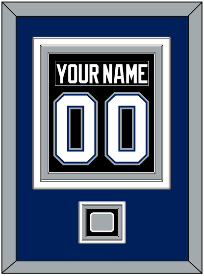 Tampa Bay Nameplate & Number (Back) Combined With 2004 Stanley Cup Finals Patch - Road Black (2001-2007) - Premier Tier 2