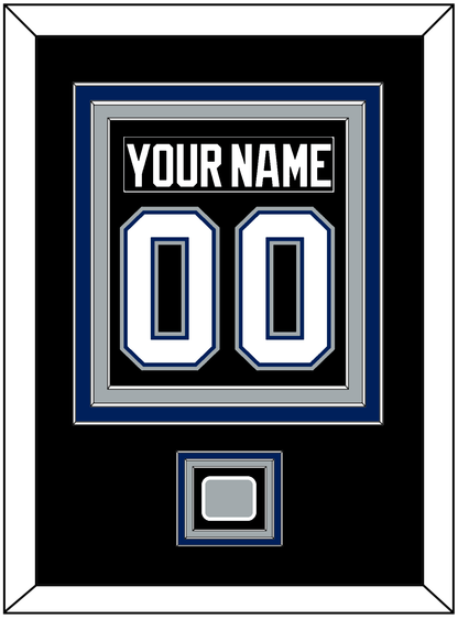 Tampa Bay Nameplate & Number (Back) Combined With 2004 Stanley Cup Finals Patch - Road Black (2001-2007) - Premier Tier 3