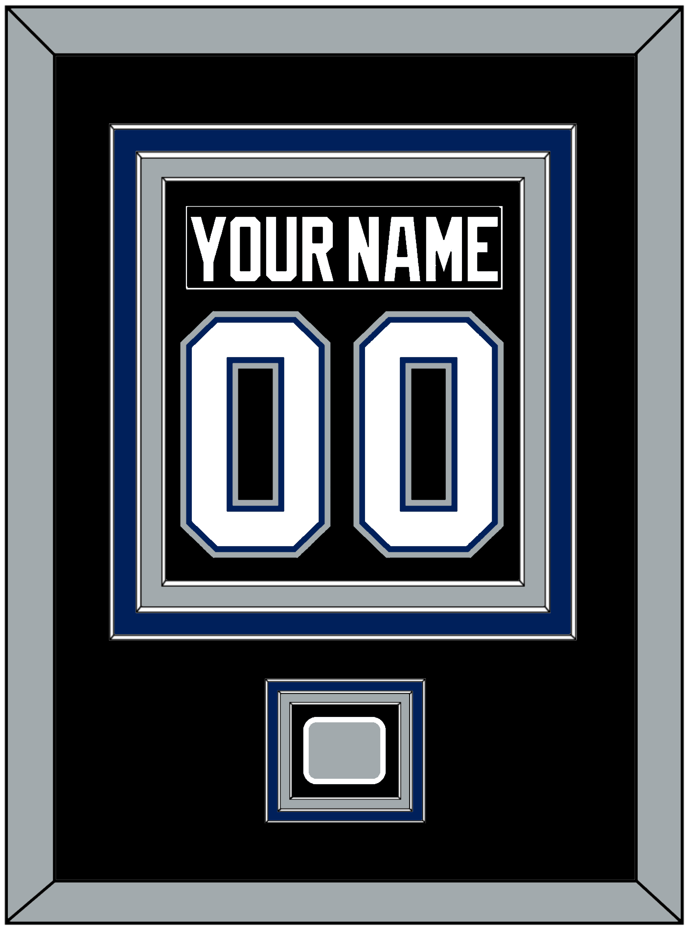 Tampa Bay Nameplate & Number (Back) Combined With 2004 Stanley Cup Finals Patch - Road Black (2001-2007) - Premier Tier 3