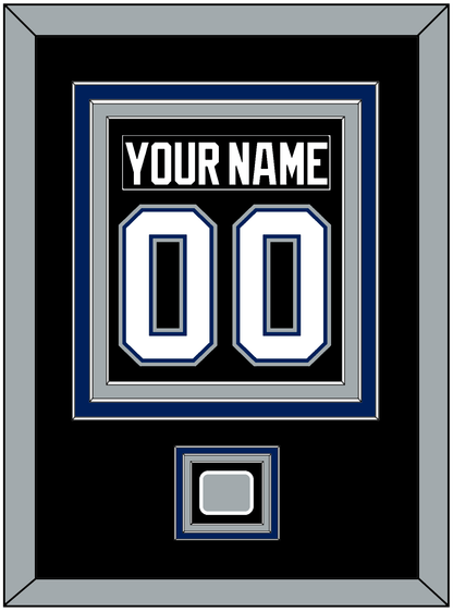 Tampa Bay Nameplate & Number (Back) Combined With 2004 Stanley Cup Finals Patch - Road Black (2001-2007) - Premier Tier 3