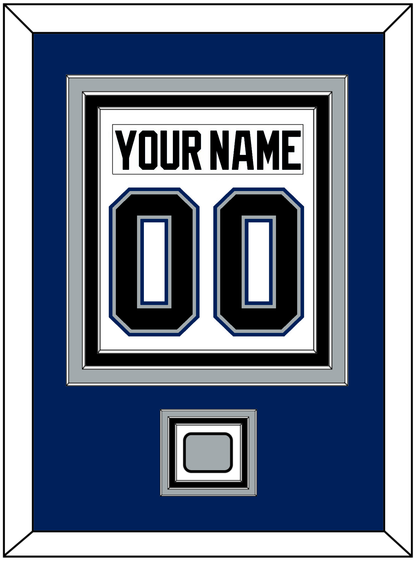 Tampa Bay Nameplate & Number (Back) Combined With 2004 Stanley Cup Finals Patch - Home White (2001-2007) - Premier Tier 2