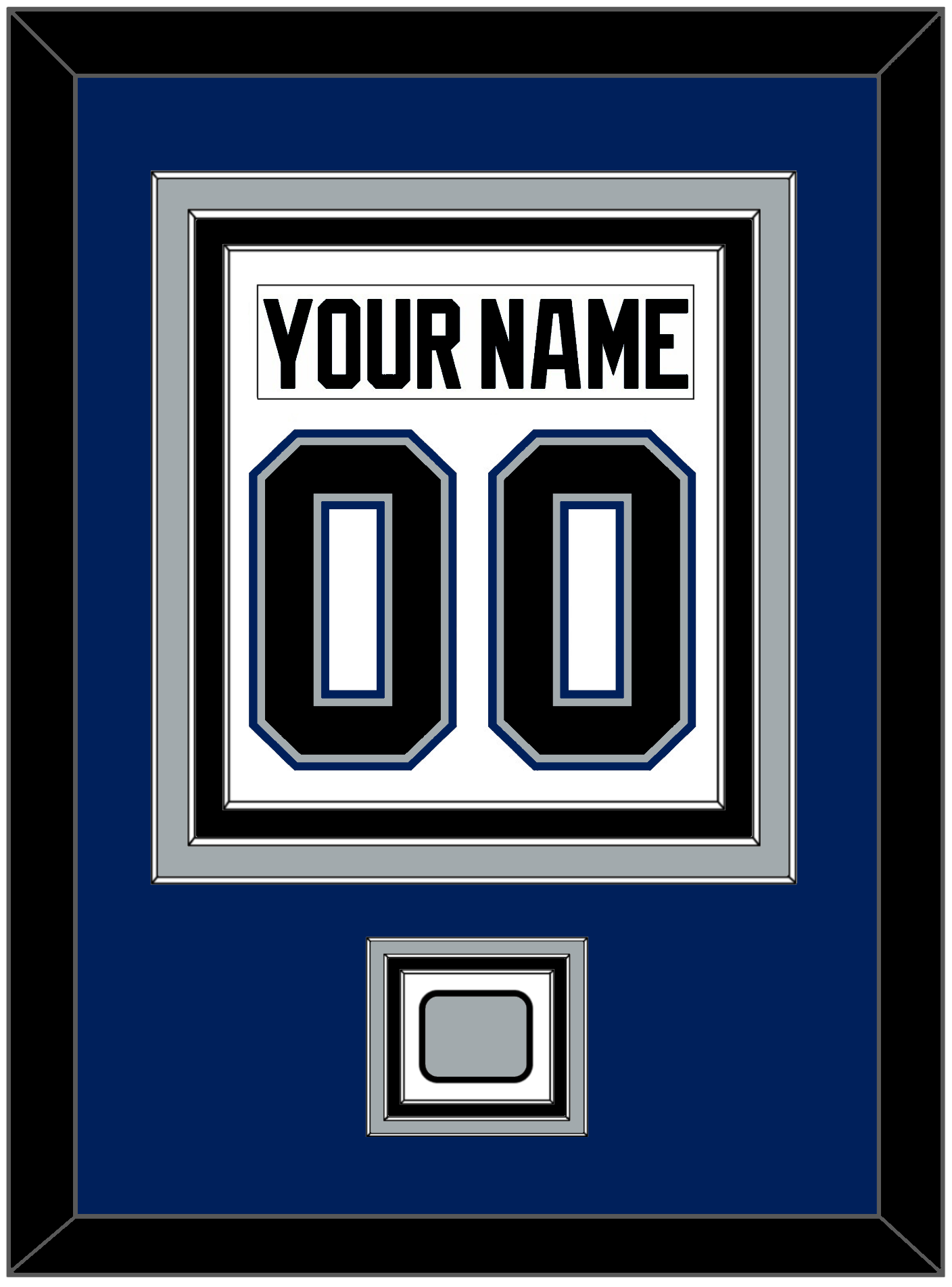 Tampa Bay Nameplate & Number (Back) Combined With 2004 Stanley Cup Finals Patch - Home White (2001-2007) - Premier Tier 2