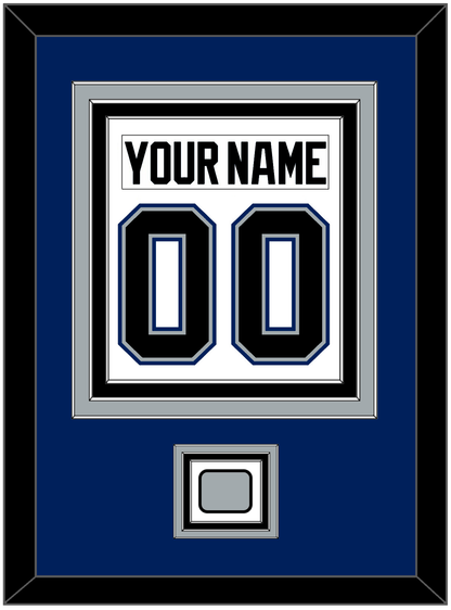 Tampa Bay Nameplate & Number (Back) Combined With 2004 Stanley Cup Finals Patch - Home White (2001-2007) - Premier Tier 2