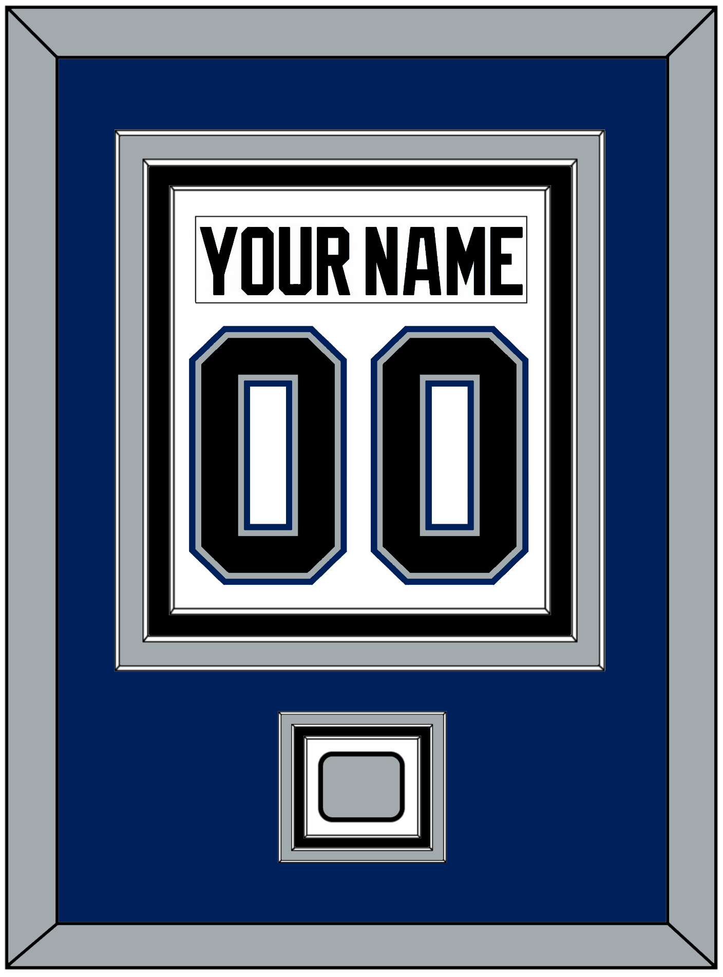 Tampa Bay Nameplate & Number (Back) Combined With 2004 Stanley Cup Finals Patch - Home White (2001-2007) - Premier Tier 2