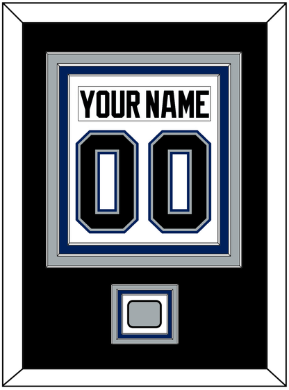 Tampa Bay Nameplate & Number (Back) Combined With 2004 Stanley Cup Finals Patch - Home White (2001-2007) - Premier Tier 3