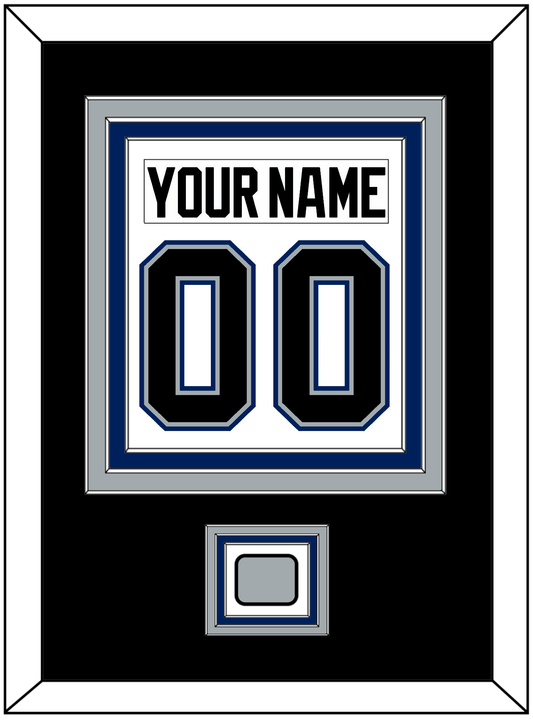 Tampa Bay Nameplate & Number (Back) Combined With 2004 Stanley Cup Finals Patch - Home White (2001-2007) - Premier Tier 3