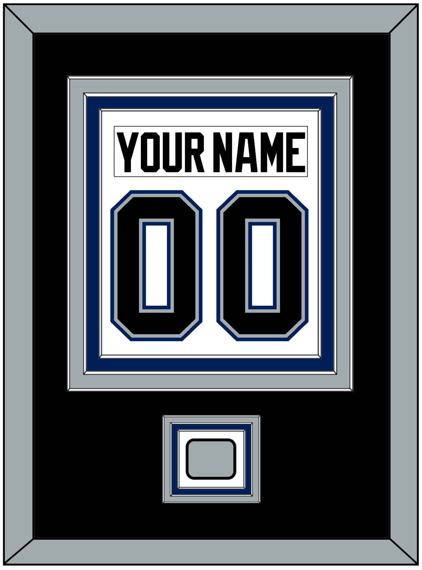 Tampa Bay Nameplate & Number (Back) Combined With 2004 Stanley Cup Finals Patch - Home White (2001-2007) - Premier Tier 3