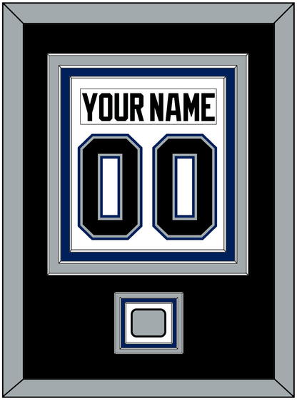 Tampa Bay Nameplate & Number (Back) Combined With 2004 Stanley Cup Finals Patch - Home White (2001-2007) - Premier Tier 3