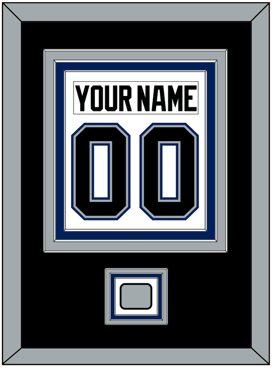 Tampa Bay Nameplate & Number (Back) Combined With 2004 Stanley Cup Finals Patch - Home White (2001-2007) - Premier Tier 3