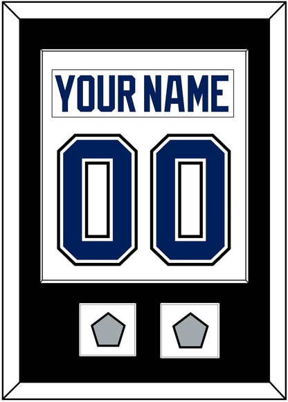 Tampa Bay Nameplate & Number (Back) Combined With 2020 & 2021 Stanley Cup Finals Patches - Road White - Essential Tier 2