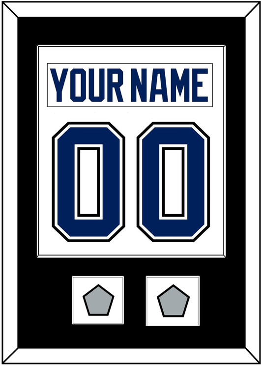 Tampa Bay Nameplate & Number (Back) Combined With 2020 & 2021 Stanley Cup Finals Patches - Road White - Essential Tier 2
