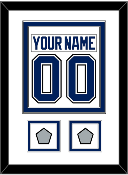 Tampa Bay Nameplate & Number (Back) Combined With 2020 & 2021 Stanley Cup Finals Patches - Road White - Signature Tier 1