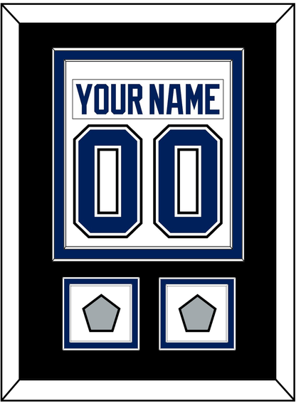 Tampa Bay Nameplate & Number (Back) Combined With 2020 & 2021 Stanley Cup Finals Patches - Road White - Signature Tier 3