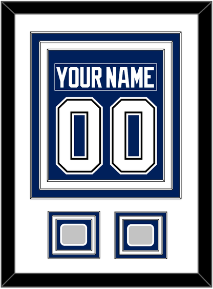 Tampa Bay Nameplate & Number (Back) Combined With 2020 & 2021 Stanley Cup Champions Patches - Home Blue - Premier Tier 1