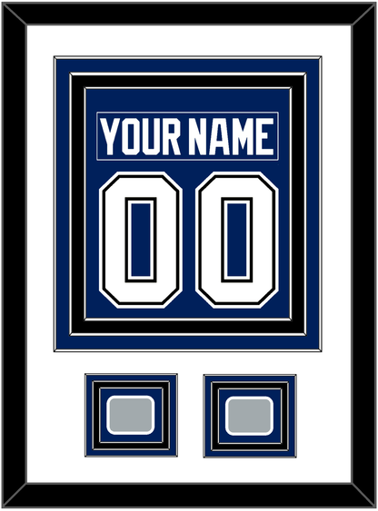 Tampa Bay Nameplate & Number (Back) Combined With 2020 & 2021 Stanley Cup Finals Patches - Home Blue - Premier Tier 2