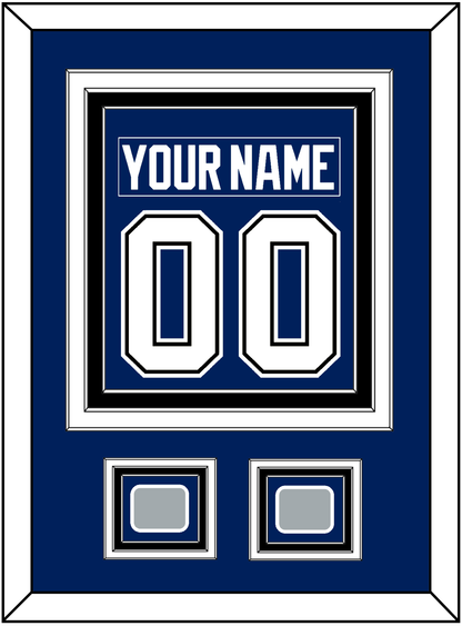 Tampa Bay Nameplate & Number (Back) Combined With 2020 & 2021 Stanley Cup Finals Patches - Home Blue - Premier Tier 3