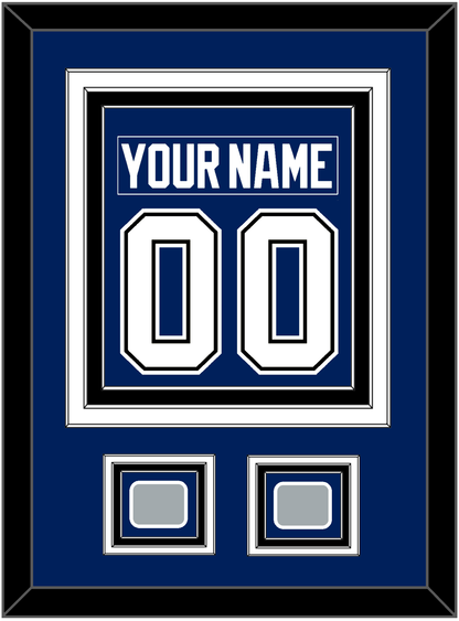 Tampa Bay Nameplate & Number (Back) Combined With 2020 & 2021 Stanley Cup Champions Patches - Home Blue - Premier Tier 3