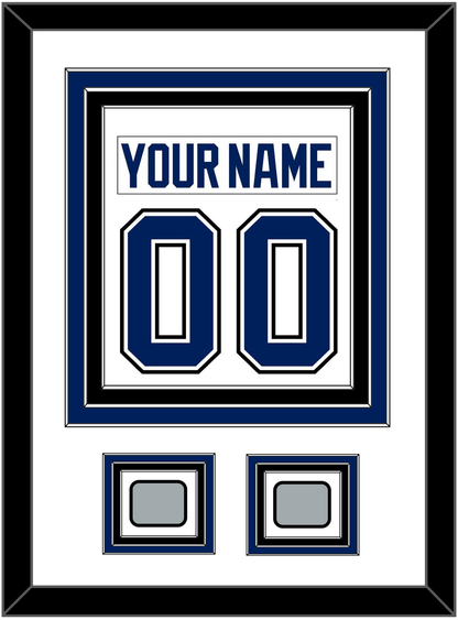 Tampa Bay Nameplate & Number (Back) Combined With 2020 & 2021 Stanley Cup Finals Patches - Road White - Premier Tier 1