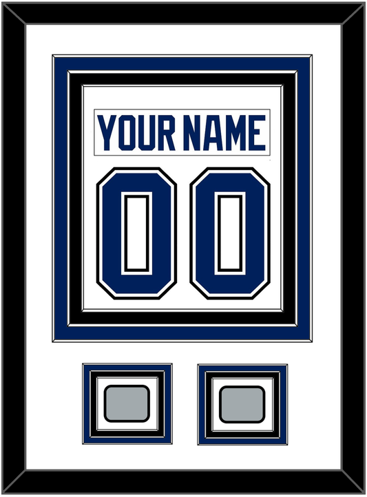 Tampa Bay Nameplate & Number (Back) Combined With 2020 & 2021 Stanley Cup Finals Patches - Road White - Premier Tier 1