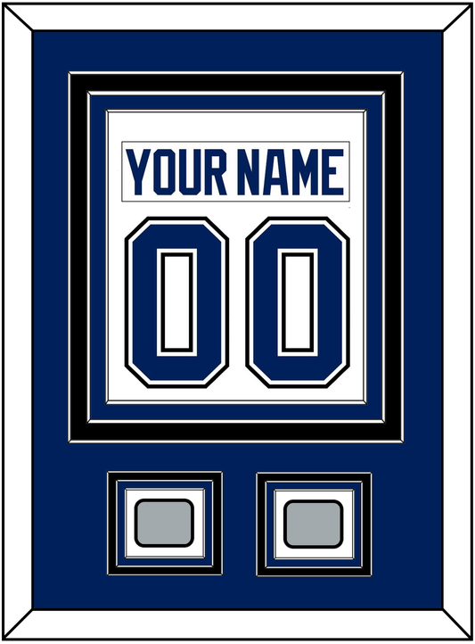 Tampa Bay Nameplate & Number (Back) Combined With 2020 & 2021 Stanley Cup Champions Patches - Road White - Premier Tier 2