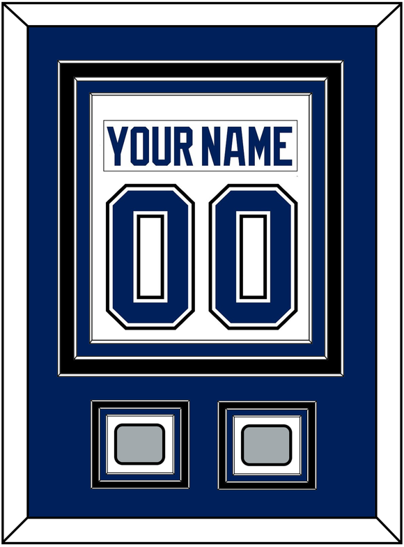 Tampa Bay Nameplate & Number (Back) Combined With 2 Stanley Cup Finals Patches - Road White - Triple Mat 2