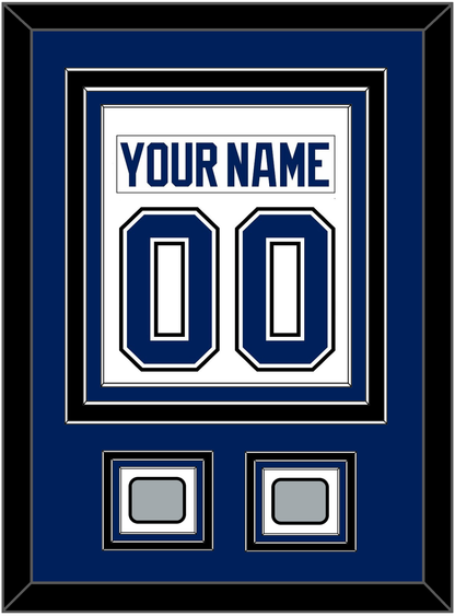 Tampa Bay Nameplate & Number (Back) Combined With 2020 & 2021 Stanley Cup Finals Patches - Road White - Premier Tier 2