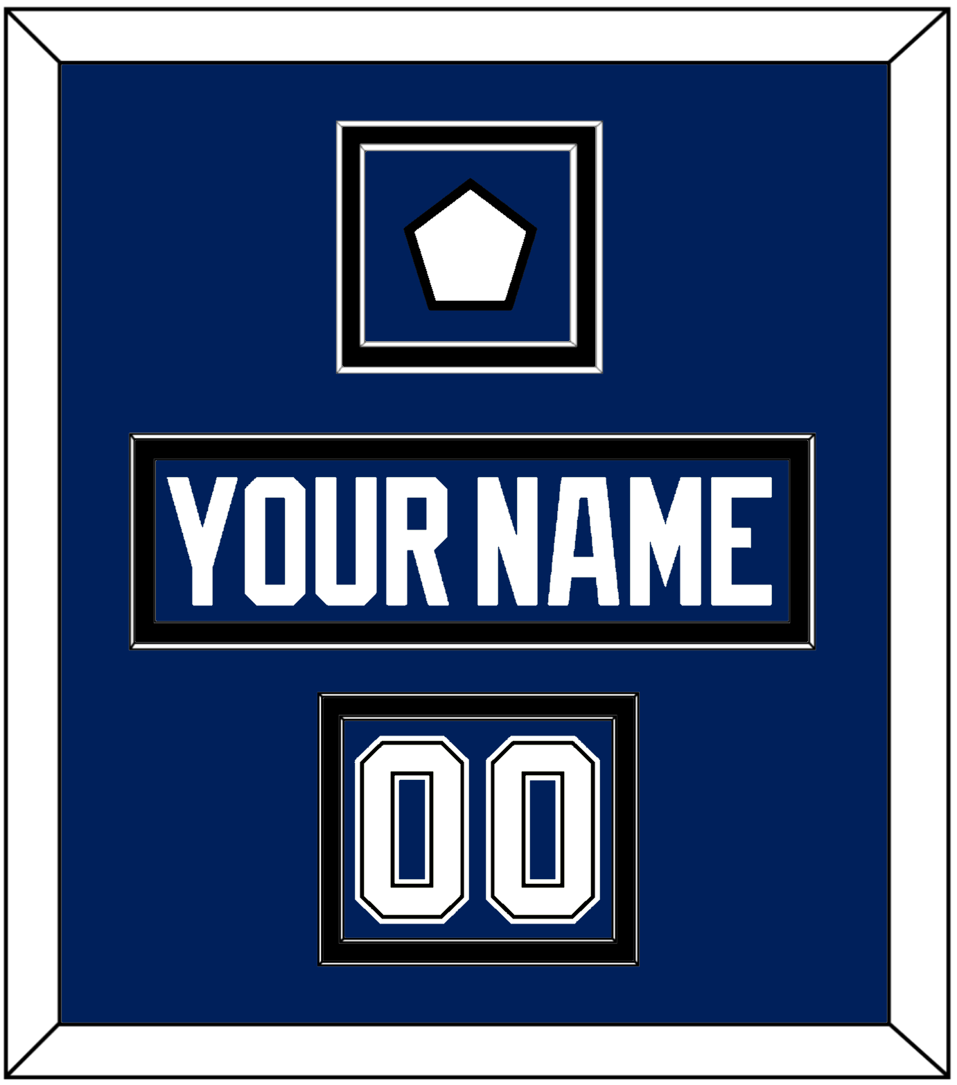 Tampa Bay Nameplate, Number (Shoulder) & Jersey Logo Patch - Home Blue - Signature Tier 3