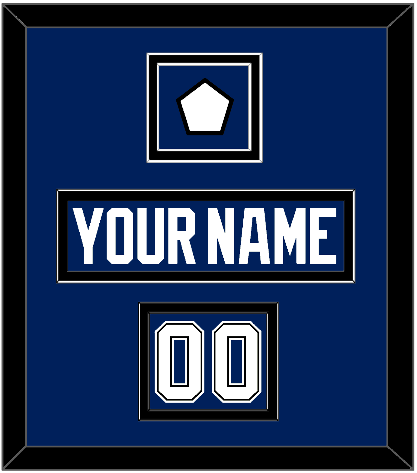 Tampa Bay Nameplate, Number (Shoulder) & Jersey Logo Patch - Home Blue - Signature Tier 3
