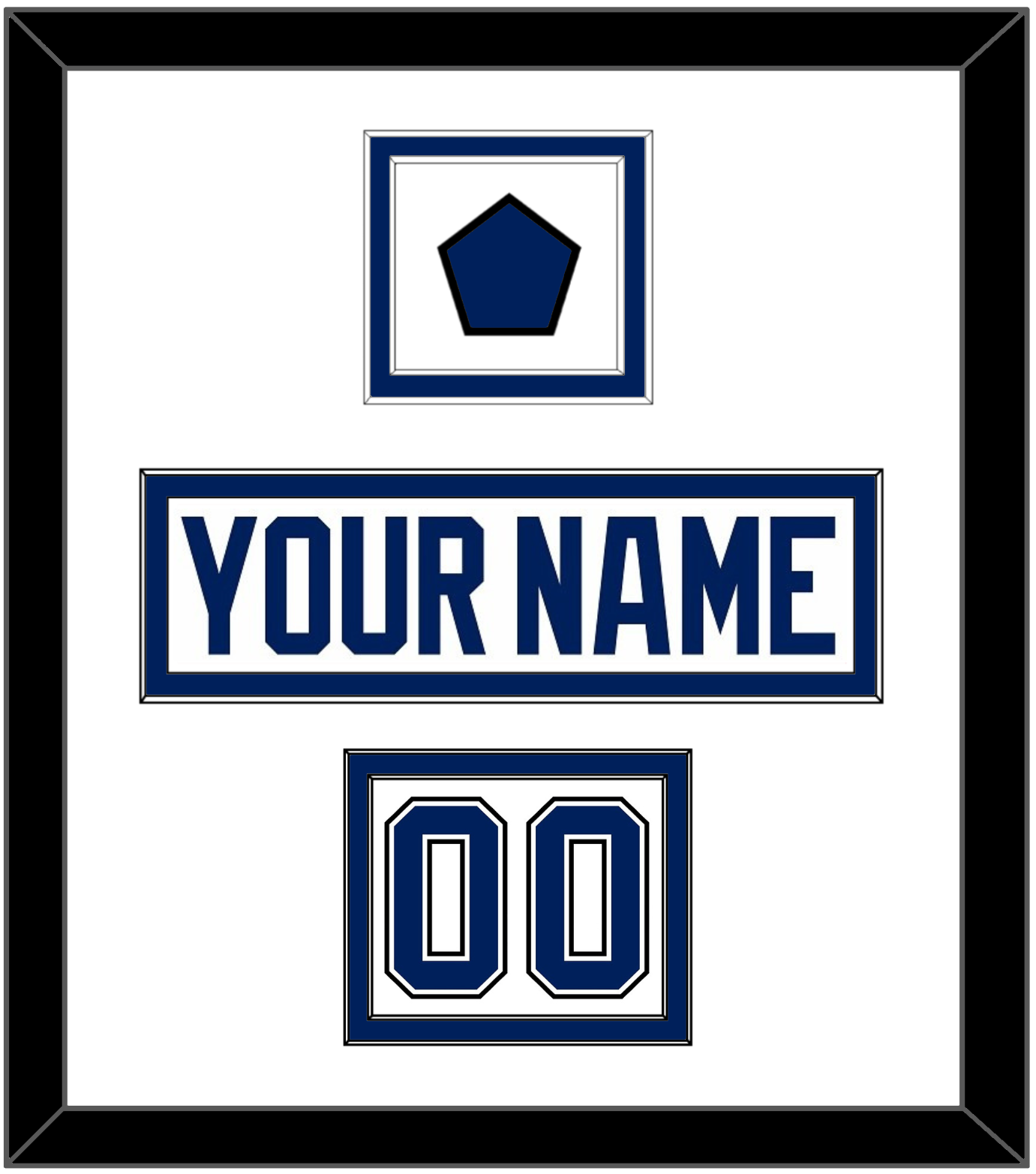 Tampa Bay Nameplate, Number (Shoulder) & Jersey Logo Patch - Road White - Signature Tier 1