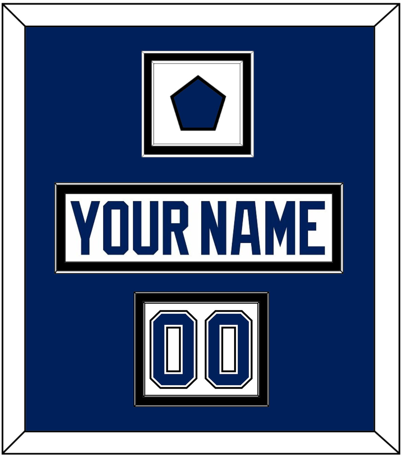Tampa Bay Nameplate, Number (Shoulder) & Jersey Logo Patch - Road White - Signature Tier 2