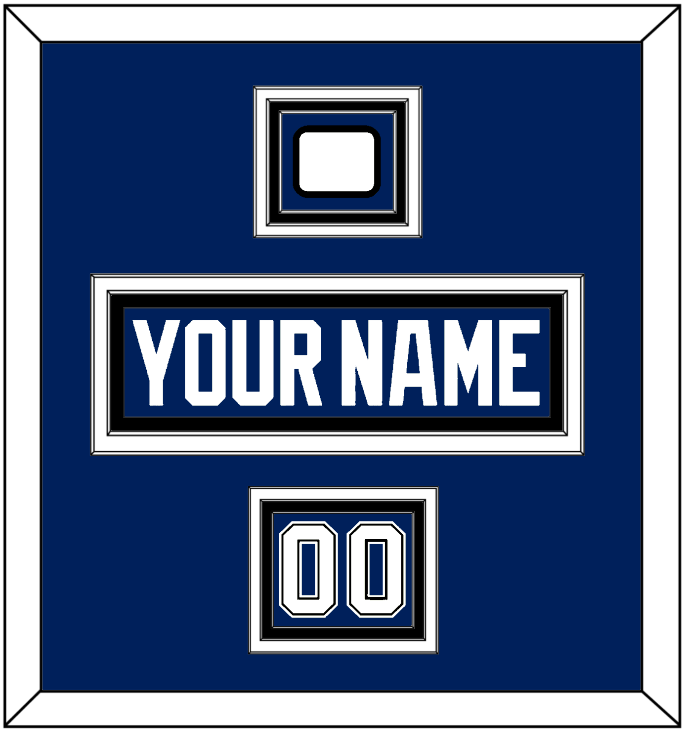 Tampa Bay Nameplate, Number (Shoulder) & Jersey Logo Patch - Home Blue - Premier Tier 3