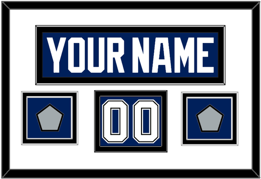Tampa Bay Nameplate & Number (Shoulder) With 2020 Or 2021 Stanley Cup Champions Patch & Jersey Logo Patch - Home Blue - Signature Tier 1