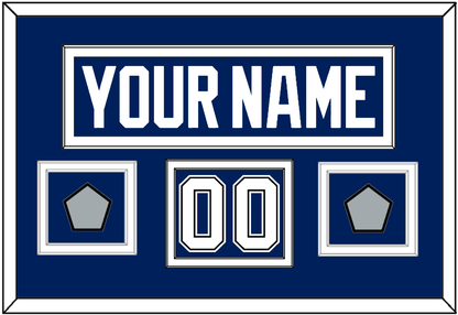 Tampa Bay Nameplate & Number (Shoulder) With 2020 & 2021 Stanley Cup Finals Patches - Home Blue - Signature Tier 2