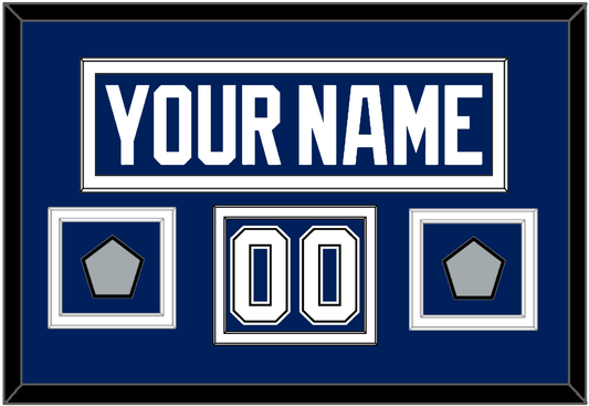 Tampa Bay Nameplate & Number (Shoulder) With 2020 & 2021 Stanley Cup Finals Patches - Home Blue - Signature Tier 2