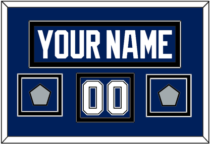 Tampa Bay Nameplate & Number (Shoulder) With 2020 & 2021 Stanley Cup Champions Patches - Home Blue - Signature Tier 3