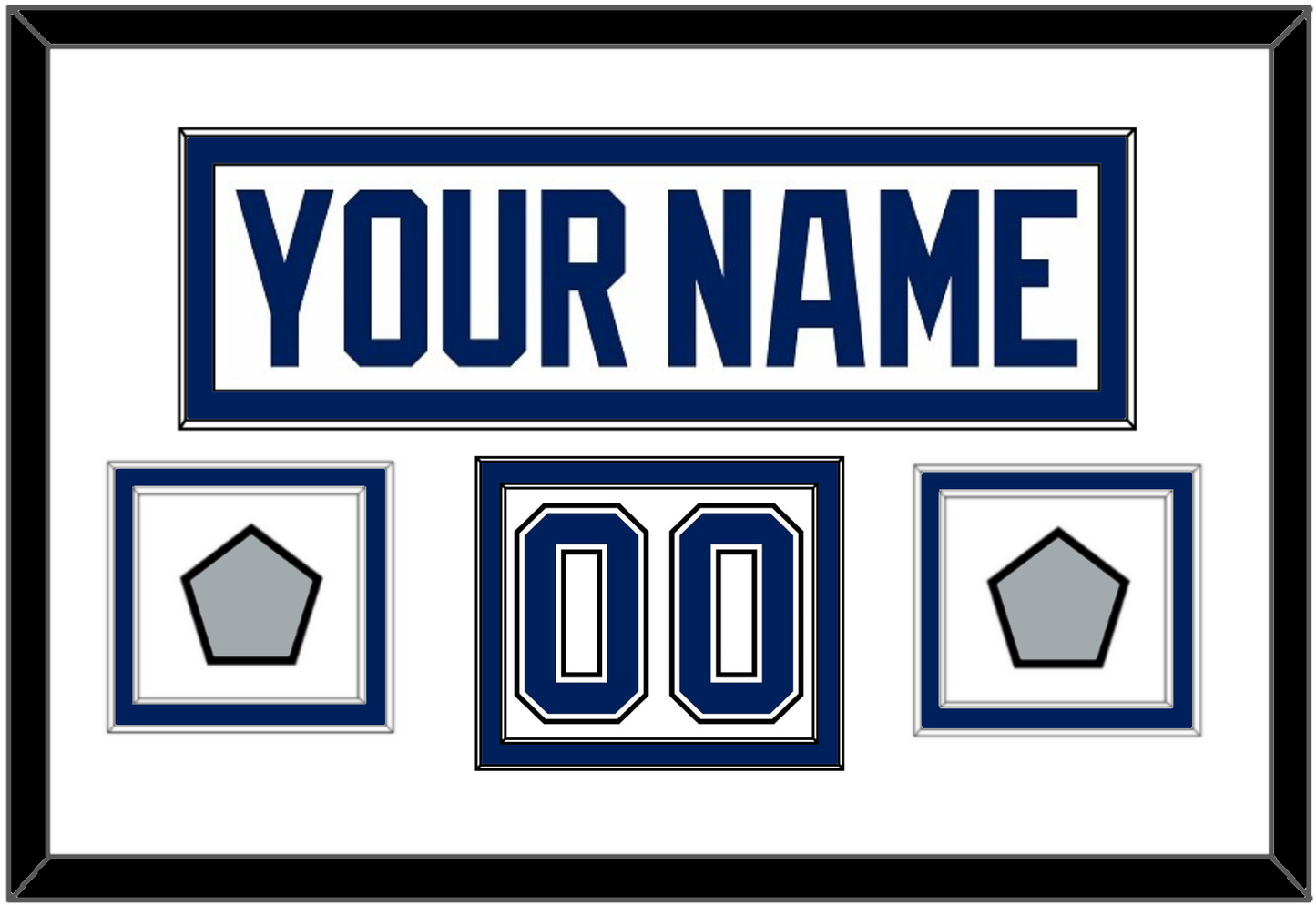 Tampa Bay Nameplate & Number (Shoulder) With 2020 & 2021 Stanley Cup Finals Patches - Road White - Signature Tier 1