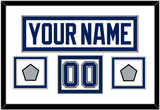 Tampa Bay Nameplate & Number (Shoulder) With 2020 & 2021 Stanley Cup Finals Patches - Road White - Double Mat 1