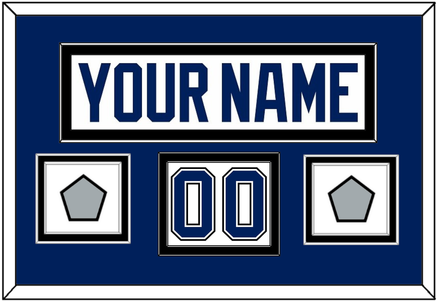 Tampa Bay Nameplate & Number (Shoulder) With 2020 & 2021 Stanley Cup Champions Patches - Road White - Signature Tier 2