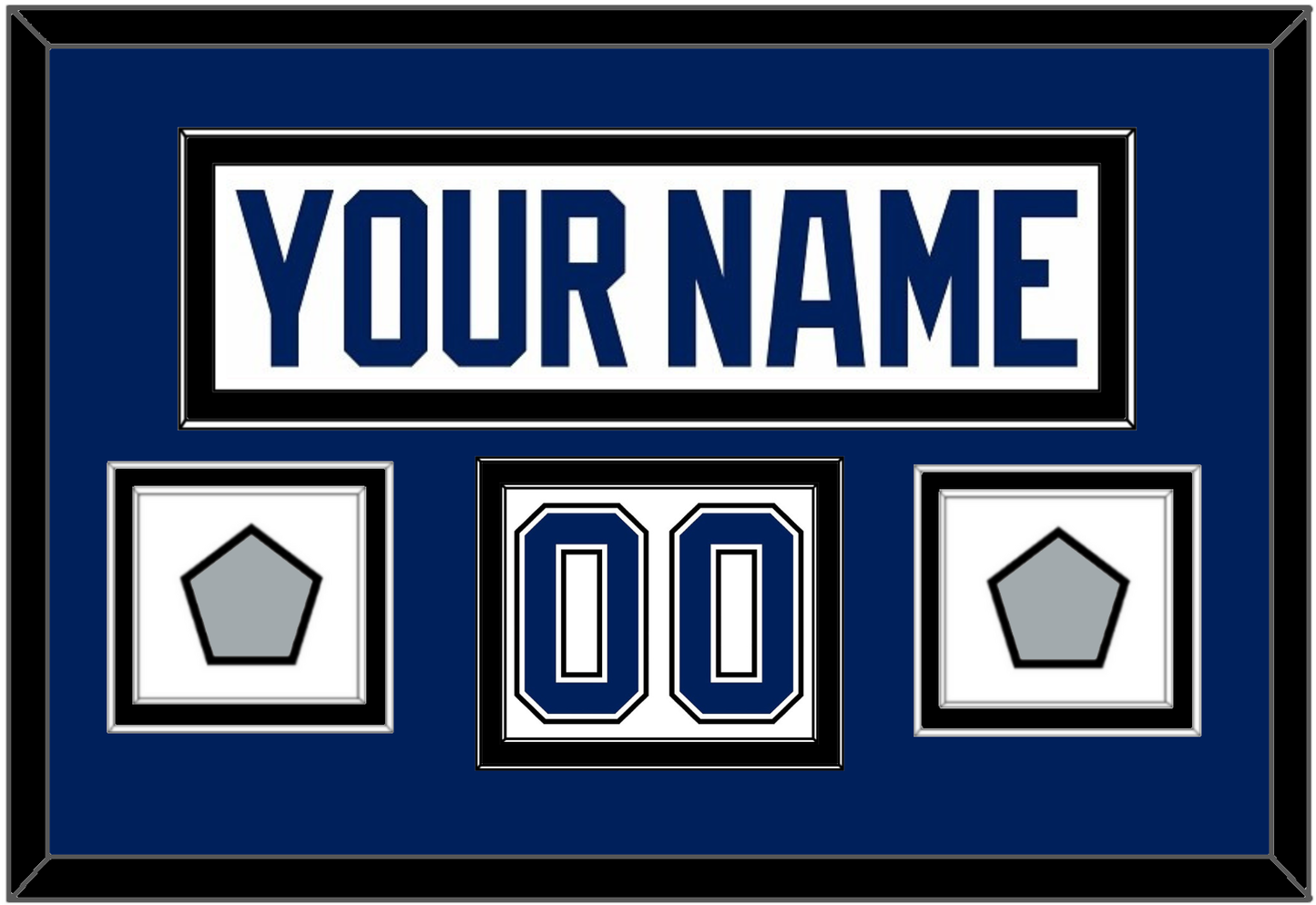 Tampa Bay Nameplate & Number (Shoulder) With 2020 & 2021 Stanley Cup Champions Patches - Road White - Signature Tier 2