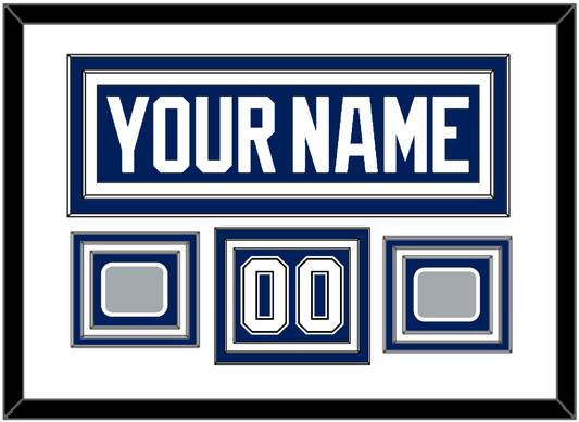 Tampa Bay Nameplate & Number (Shoulder) With 2020 & 2021 Stanley Cup Finals Patches - Home Blue - Premier Tier 1