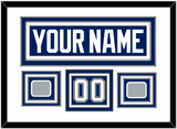 Tampa Bay Nameplate & Number (Shoulder) With 2020 & 2021 Stanley Cup Finals Patches - Home Blue - Triple Mat 1
