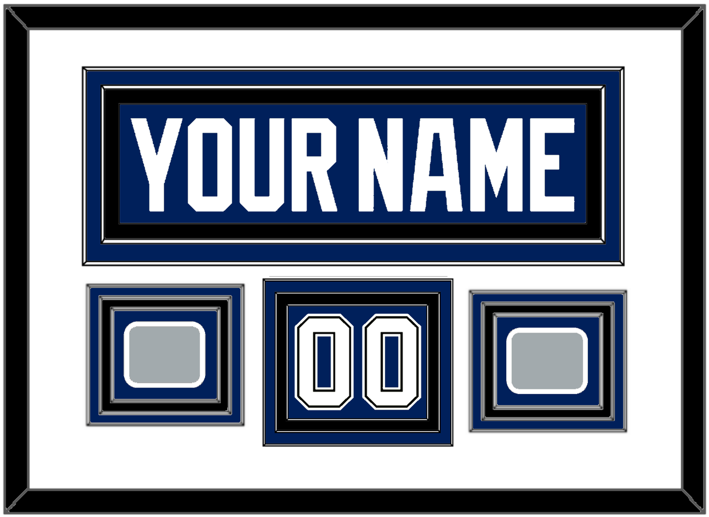 Tampa Bay Nameplate & Number (Shoulder) With 2020 & 2021 Stanley Cup Champions Patches - Home Blue - Premier Tier 2
