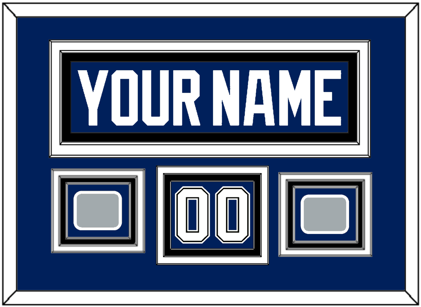 Tampa Bay Nameplate & Number (Shoulder) With 2020 & 2021 Stanley Cup Finals Patches - Home Blue - Premier Tier 3