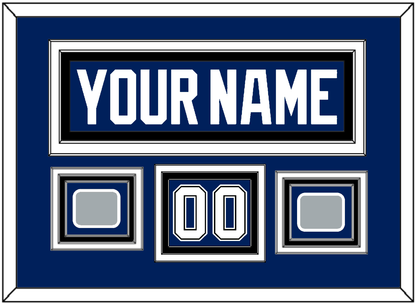 Tampa Bay Nameplate & Number (Shoulder) With 2020 & 2021 Stanley Cup Finals Patches - Home Blue - Premier Tier 3