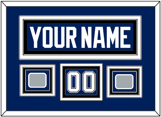 Tampa Bay Nameplate & Number (Shoulder) With 2020 & 2021 Stanley Cup Finals Patches - Home Blue - Premier Tier 3